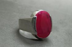 Big Oval Cut Pigeon Deep Red Ruby Sterling Silver 925 Handmade Mens Heavy Ring Product: Ring Gemstone: Ruby Color: Red Handmade Ring It is heated and treated (lab created) but High Quality Ruby with pure 925 Sterling Silver Handmade Ring. Modern Silver Ruby Ring With Oval Shape, Modern Handmade Oval Signet Ring, Handmade Modern Oval Signet Ring, Handmade Oval Ruby Ring For Formal Occasions, Wallpaper Ramadhan, Stone Rings For Men, Stone Ring Design, Mens Ring Designs, Ruby Color