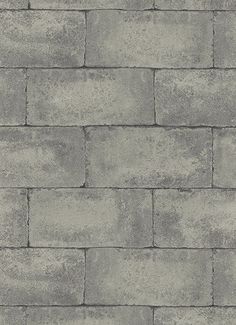 Stone Wall Wallpaper in Dark Grey design by BD Wall Grey Brick Tile, Stone Wall Wallpaper, Grey Stone Wall, Grey Brick, Grey Design, Wall Bathroom, Tile Wallpaper, Wall Art Wallpaper, Brick Tiles