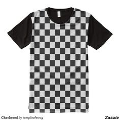 Checkered All-Over Print T-shirt Black And White Checkered Shirt, Checker Pattern, Pattern Shirt, Black White Pattern, Checkerboard Pattern, Checkered Shirt, Tee Shirt Print, Black White Fashion, T Shirt Diy