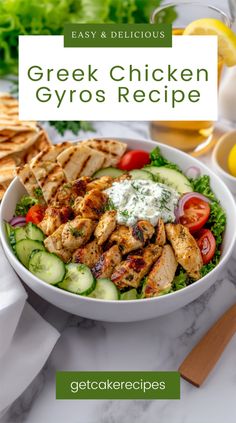 Looking for easy and authentic chicken gyros recipes? This Greek Chicken Gyros Recipe features juicy chicken breasts marinated in olive oil, garlic, and spices, paired with creamy Tzatziki Sauce for unbeatable flavor. Ready in just 30mins, it’s perfect for lunches and dinner. Discover more flavorful Greek recipes and try these quick dinner gyros recipes for a taste of comfort food at its best. Save this pin to transform your favorite dinner chicken recipes! #ChickenRecipes #GreekRecipes #GyrosRecipes #ComfortFood #DinnerIdeas