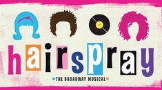 the words hairspray are painted in different colors and font on a pink background