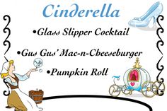 an advertisement for cinderella glass slipper cocktail