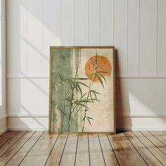 an image of a bamboo plant on the wall