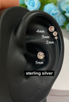 Trio CZ dot Stud Earrings perfect for everyday. This is for pair ♥Color : Silver ♥Materials : Sterling Silver ,CZ ♥size : 2mm, 3mm, 4mm, 5mm ♥All purchases come in a small gift box perfect for gift giving. Multiple items will be boxed together. If you would like separate boxes for your items, please leave a note at checkout. ♥Personalized notes are welcome Please let me know the message you would like to be included at the checkout page in the notes to TheClaireStory. ♥Free shipping on over $80 Earring Silver, Small Gift Boxes, Cz Stud Earrings, Earrings Studs, Personalized Notes, Sterling Silver Earrings Studs, Small Gift, Minimalist Earrings, Stud Earring