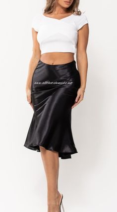 SOLID SATIN FLOWY MIDI SKIRT w/SIDE WAIST ZIPPER 100% Polyester Satin Pleated Skirt For Night Out, Satin Flared Skirt For Night Out, Satin Lined Skirt For Date Night, Satin Stretch Midi Skirt, Stretch Satin Midi Skirt, Spring Satin Maxi Skirt For Night Out, Chic Stretch Satin Skirt, Satin Midi Skirt For Date Night, Spring Satin Skirt For Night Out