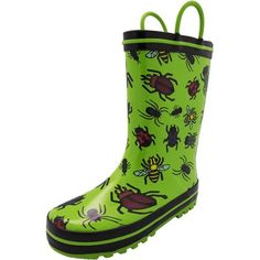 Casual Green Slip-resistant Rain Boots, Multicolor Round Toe Rain Boots For Outdoor, Green Boots For Rainy Outdoor Season, Green Rainy Season Outdoor Boots, Green Boots For Outdoor Rainy Season, Green Outdoor Boots For Rainy Season, Green Rain Boots For Outdoor Use In Rainy Season, Green Non-slip Rain Boots For Outdoor, Cute Waterproof Outdoor Rain Boots