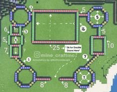 a map of the park with numbers on it