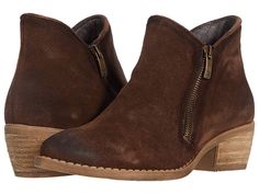 Eric Michael Dallas - Women's Boots : Brown : The Eric Michael Dallas bootie will be an instant fave. The soft leather uppers have a feature a zipper closure for easy on-and-off wear. Leather and textile lining and footbed. Man-made outsole. Made in Portugal. Measurements: Heel Height: 2 in Weight: 12 oz Shaft: 2 1 2 in Product measurements were taken using size 38 (US Women's 7.5-8), width M (B). Please note that measurements may vary by size. Weight of footwear is based on a single item, not a Casual Booties With Suede Lining For Fall, Casual Fall Booties With Suede Lining, Winter Leather Booties With Zipper Closure, Fall Slip-on Boots With Removable Insole, Ankle Boots With Cushioned Footbed For Fall, Leather Ankle Booties With Zipper, Leather Ankle Booties With Zipper Closure, Leather Booties With Zipper Closure And Round Toe, Casual Fall Booties With Zipper Closure