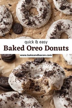 an image of baked oreo donuts with chocolate chips