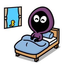 an image of a cartoon character in bed