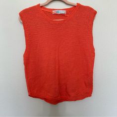 Nwt Fp Beach Free People Knit Muscle Tank Top Crew Neck Size S Small Pink/Rose Orange 10/10 Open Knit 73% Cotton 27% Nylon Bust-19” Length-22.5” Waist-18.5” Hip-19” Measurements Are All Taken Flat Across And Are All Approximate *9s-26 Muscle Tank Tops, Muscle Tanks, Muscle Tees, Free People Tops, Pink Rose, Orange Color, Free People, Crew Neck, Womens Tops