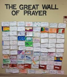 the great wall of prayer written on sticky notes