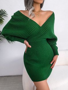 F00131920-204 Knitted Winter Dress, Woolen Dresses, Winter Wardrobe Essentials, Bodycon Sweater, Bodycon Sweater Dress, Marine Uniform, Dresses Casual Fall, Pencil Skirt Dress, Knitted Bodycon Dress