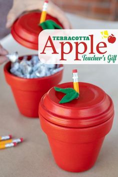 teacher's gift idea terracotta apple teacher's gifts for the classroom