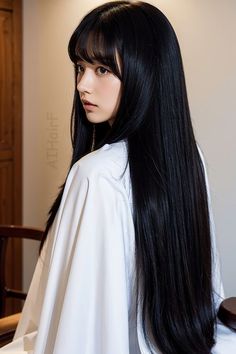 Long Japanese Hair, Jennie Photo, Succulent Hair, Long Straight Black Hair, Thicker Stronger Hair, Growth Supplements, Huge Hair, Straight Black Hair, Hair Inspiration Long