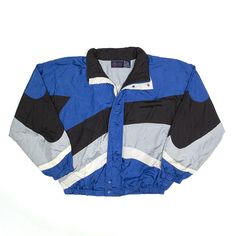 ROUND TREE & YORK SPORT Shell Jacket Blue Striped Mens L Blue Retro Outerwear For Sports Events, Casual Blue Outerwear For Sports Events, Casual Blue Sport Coat For Outdoor Activities, Blue Sports Windbreaker For Fall, Blue Sporty Outerwear For Outdoor Activities, Urban Style Blue Track Jacket For Outdoor Activities, Blue Long Sleeve Windbreaker For Winter Sports, Vintage Blue Outerwear For Sports, Blue Long Sleeve Sport Coat For Outdoor Activities