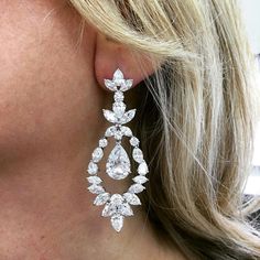 Pear Diamond Earrings, Polki Choker, Morganite Earrings, Indian Wedding Jewelry Sets, Cocktail Earrings, Nice Jewelry, Jewelry Design Drawing