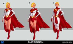 a woman in a red and white superman costume, standing with her hands on her hips