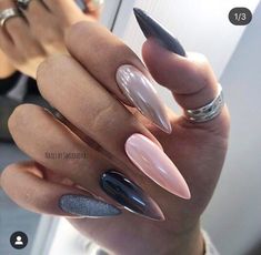 Acrylic Nail Shapes, Foil Nails, Hot Nails, Dope Nails, Nail Shapes