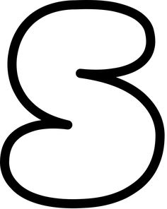 the letter s in black and white