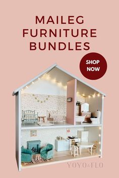 Maileg furniture bundle in an ikea doll house Maileg Mouse Ikea Dollhouse, Ikea Flisat Dollhouse Maileg