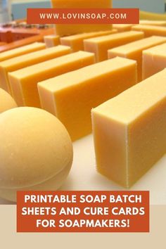 soap bars with the words printable soap batch sheets and care cards for soapmakers