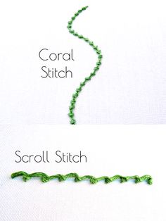 two pictures showing how to crochet the second stitch