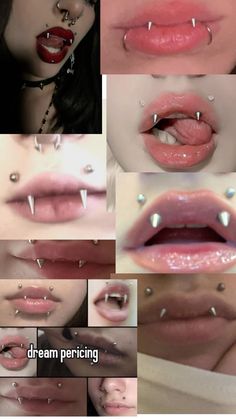 Kitten Bites Piercing, Face Piercings Women, Chest Piercings For Women, Tiger Oc, Chest Piercing, Dream Piercings, Facial Piercings, Cute Piercings, Emo Makeup