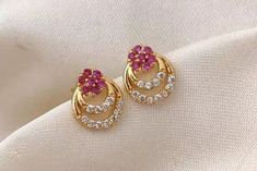 New Model Ear Rings, Latest Model Ear Rings Gold, Latest Earrings Design, Gold Earrings For Kids, Bridal Necklace Designs, New Gold Jewellery Designs