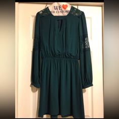 Green Long Sleeve With Lace, S. Worn Once. Green Quarter Sleeve Dress, S. Worn Once Black Sweater Dress, Xs. Worn Once. Blue Cap Sleeve Dress, S. Worn Once. Strapless Dress, Xs. Worn Once. Floral Romper, S. New With Tags. Tank Sleeve Dress, S. New With Tags. $10 Each For Used. $20 Each For New With Tags. Can Separate. Green Lace Trim Dress For Fall, Fall Stretch Dress With Lace Trim, Quarter Sleeve Dress, Cap Sleeve Dress, Black Sweater Dress, Green Long Sleeve, Capped Sleeve Dress, Black Sweater, Floral Romper