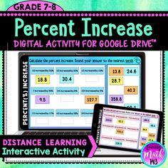 an interactive math activity for students to practice using the numbers and percentages in addition