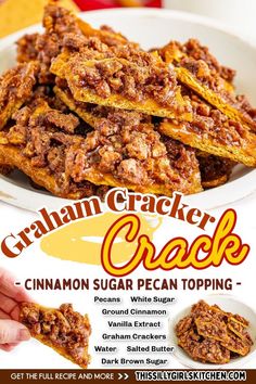 The Country Cook Recipe Group | Cinnamon Sugar Graham Cracker Crack 🥰�➡ [https://thissillygirlskitchen.com/cinnamon-sugar-graham.../](https://thissillygirlskitchen.com/cinnamon-s... | Facebook Recipes Using Cinnamon Graham Crackers, Cinnamon Sugar Pecans, Cottage Recipes, Gram Crackers, Cottage Meals, Graham Cracker Recipes, Country Cook