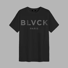 Introducing the first collection of our 'Essential' Blvck clothing. Our 'Bold Tee' features a logo on the chest that gives a defining look to any outfit. Made from luxurious 100% Terry Cotton, all our t-shirts are super soft to the touch and perfect for everyday wear. Oversized fit. Blvck Paris, Minimal Shirt Design, Black Tees, Dope Fits, Streetwear Accessories, Black Outfits, Minimal Outfit, Clothing Logo, All Black Outfit