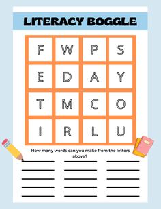 a printable worksheet with words and pictures on it