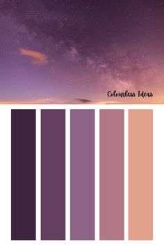 an image of the night sky with stars and clouds in shades of pink, purple, and