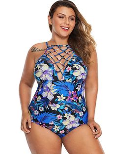 Backless One Piece Swimsuit, Floral Swimwear, Floral One Piece Swimsuit, Bra Types, Designer Swimwear, Colourful Outfits, Plus Size Swimwear, Swimwear Collection, High Neckline