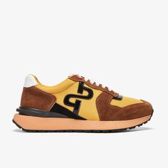 Lace-Up Suede Sneakers Yellow Brand Concept, Yellow Lace, Suede Sneakers, Hummel Sneaker, Shoe Size Chart, Men Shoes Size, Leather Heels, Official Store, Hoodie Print