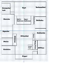 the floor plan for an office building with four floors and several different areas in it