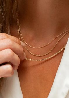 Everyone loves a one and done piece! This layered necklace takes all of the guesswork out of your layering. This three in one dainty ball chain simply shines on the skin. Trio Necklace, Stackable Necklaces, One And Done, Three In One, Wedge Loafers, Loafer Slippers, Accessories Rings, Layered Necklace, Ball Chain