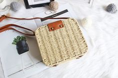 New Style! Perfect for summer! Material: Straw + High Quality PU Leather Size: 18cm wide x 18cm tall x 7cm depth (7in x 7in x 3in) Designer Style ID: 8422 Elena Handbags Straw Woven Box Bag with Leather Flap Casual Rectangular Box Bag For Gift, Trendy Square Box Bag For Beach, Trendy Natural Rectangular Box Bag, Beige Rectangular Box Bag For Vacation, Brown Rectangular Box Bag For Summer, Square Box Bag For Summer Gifts, Rectangular Shoulder Bag As Summer Gift, Trendy Square Box Bag For Summer, Rectangular Shoulder Bag As A Summer Gift