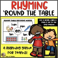 rhyming round the table game for kids