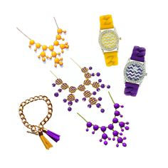 Game Day Jewelry - Your choice 12.99 Bubble Necklaces, Charm Bracelet, Necklaces, Purple