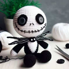 Jack Skellington Amigurumi Crochet Crochet Jack Skeleton, Jack Skellington Crochet Pattern Free Nightmare Before Christmas, Free Nightmare Before Christmas Crochet Patterns, Supernatural Crochet Patterns Free, Crochet Jack Skellington Pattern Free, The Nightmare Before Christmas Crochet, Nightmare Before Christmas Crochet Free, Jack Skellington Crochet Pattern Free, Spooky Amigurumi