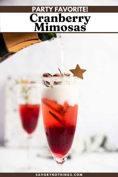 Raise a glass of holiday cheer with this delightful Cranberry Mimosa! 🍊✨ A sparkling blend of cranberry juice and champagne, garnished with a sugared rim and fresh rosemary. Perfect for festive brunches or toasting the New Year!