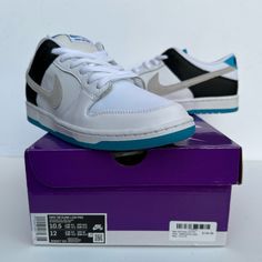 Nwt 2021 Nike Sb Dunk Low Laser Blue Always 100% Authentic Size: Mens 10.5 Color: White/Black/Laser Blue Style: Bq6817-101 Deadstock Og All Will Include Og Receipt If Desired Will Ship Securely Packed/Tracked Usually Ships Same Day Trusted/Reliable Seller Don’t Hesitate To Hit Me Up With Any Questions Low-top Sports Sneakers With Padded Tongue, Sporty Low-top Skate Shoes With Padded Tongue, Low-top Sneakers With Padded Tongue For Sports, Casual Basketball Shoes With Padded Tongue For Streetwear, Custom Sneakers With Padded Tongue For Streetwear, Low-top Sneakers With Padded Tongue For Light Sports, Blue Sneakers With Contrast Sole For Skateboarding, Sneakers With White Sole, Padded Tongue, And Round Toe, Sneakers With Padded Tongue And Round Toe White Sole