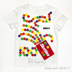 a white t - shirt with the words miles on it and gummy's