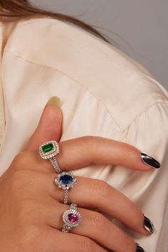 Which resilient Platinum ring would you wear—the Costa Smeralda Emerald, Cornflower Ceylon Sapphire, or Passion Ruby ring? Shop here: https://levian.co/3rE8gtQ https://levian.co/3f5Neg5 #Platinum #Rings #Gemstones #FineJewelry Luxury Emerald Ring With Halo, Luxury Emerald Ring With Halo And Round Cut, Luxury Emerald Rings With Halo Design, Luxury Round Emerald Ring With Halo, Formal White Gold Emerald Ring With Halo, Luxury Halo Jewelry For Proposal, Luxury Emerald Rings With Halo Detail, Luxury Emerald Ring With Halo Setting, Classic Emerald Ring With Halo Design