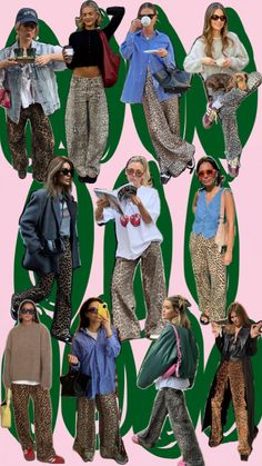 some of my favourite inspo to reference when styling leopard print jeans and leopard print pants 🖤 Styling Leopard Print, Print Jeans Outfit, Leopard Jeans Outfit, Leopard Print Pants Outfit, Printed Pants Outfits, Leopard Print Outfits, Animal Print Jeans, Leopard Outfits, Looks Jeans