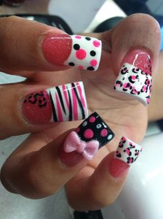 3D Nail Art Long Nail Designs, Classy Acrylic Nails