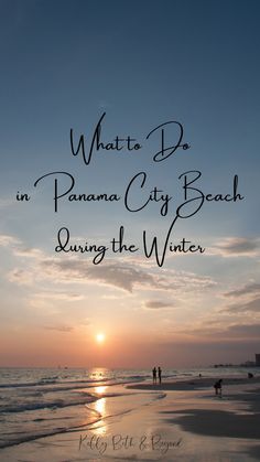 what to do in panana city beach during the winter, with text overlay